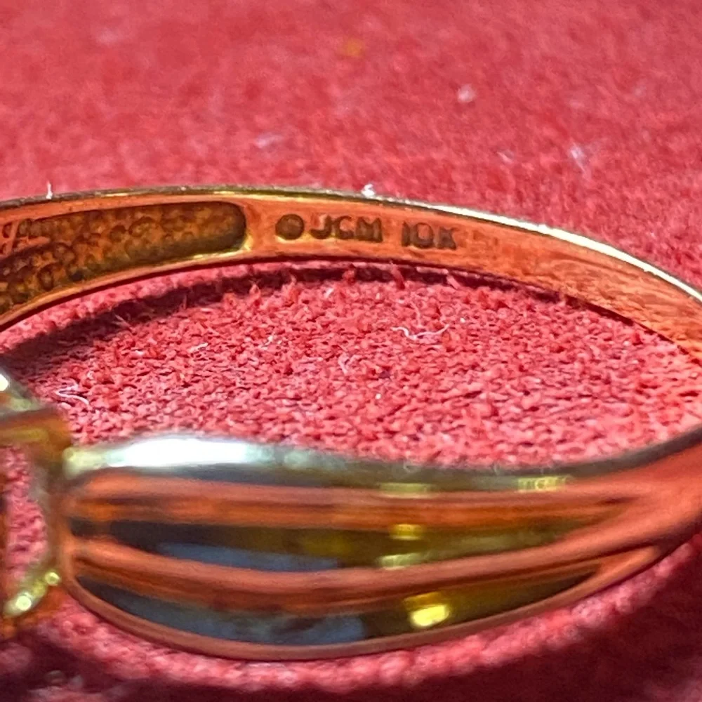 Solid 10K Gold Aquamarine Ring 9